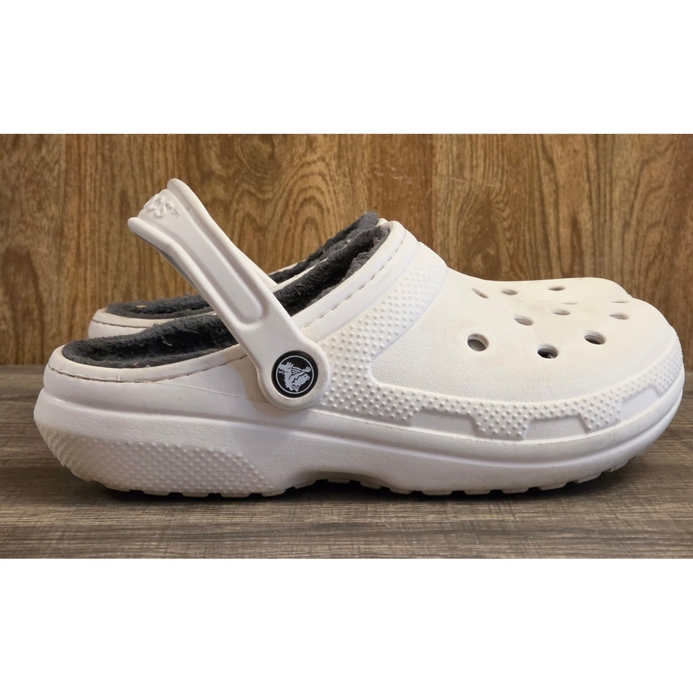 Crocs Classic Lined Clogs Womens 7 Mens 5 White